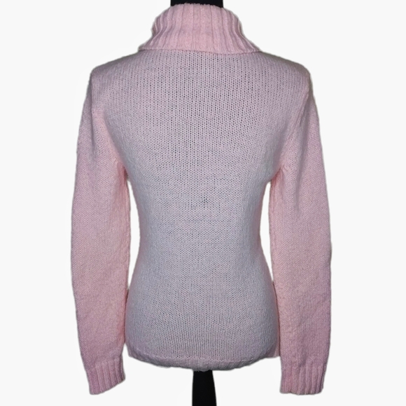 New York & Co Women's Size Small 8% Wool Blend Cable Knit Turtleneck Sweater - Picture 2 of 5